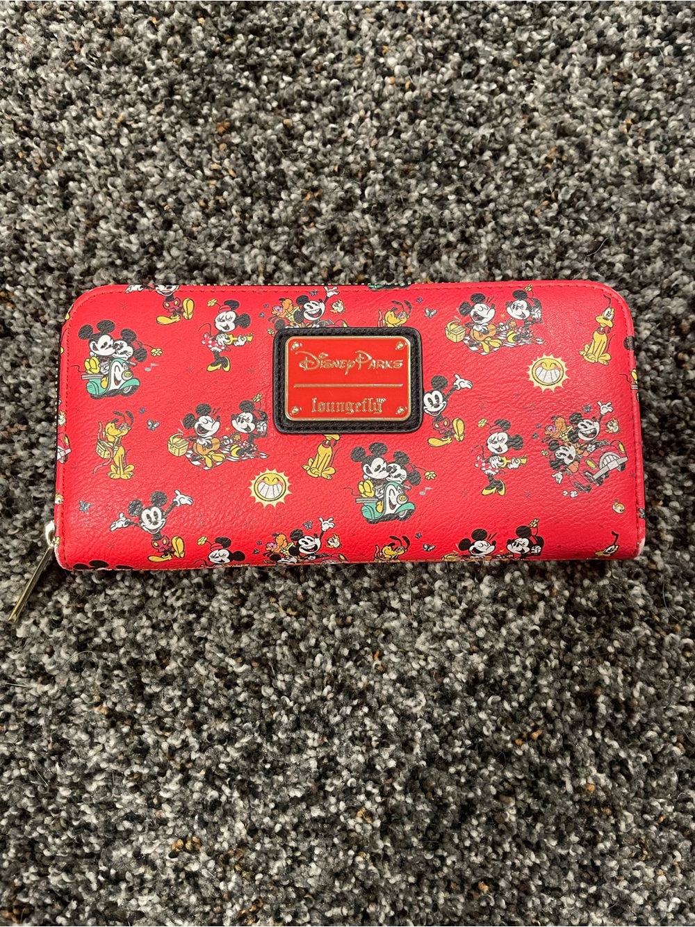 Loungefly Red Mickey & Minnie Zip-Around Wallet